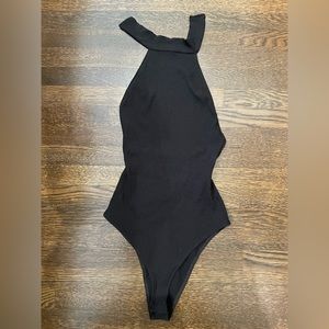 Reformation cotton ribbed body suit with turtle neck. Perfect condition.